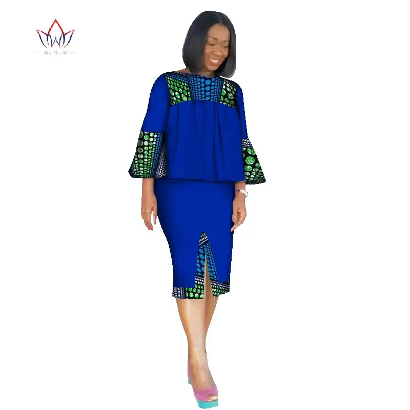 Женская одежда в африканском стиле Анкара комплект из двух предметов топ с