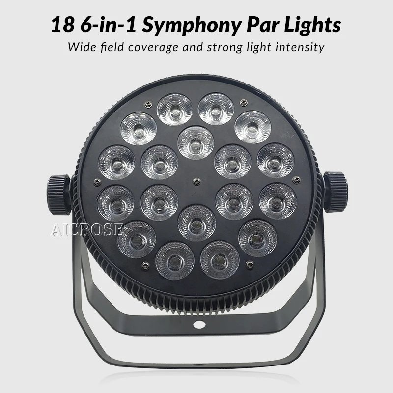 Алюминиевый светодиодный светильник RGBWA UV 6 в 1 плоская светодиодная панель с DMX512