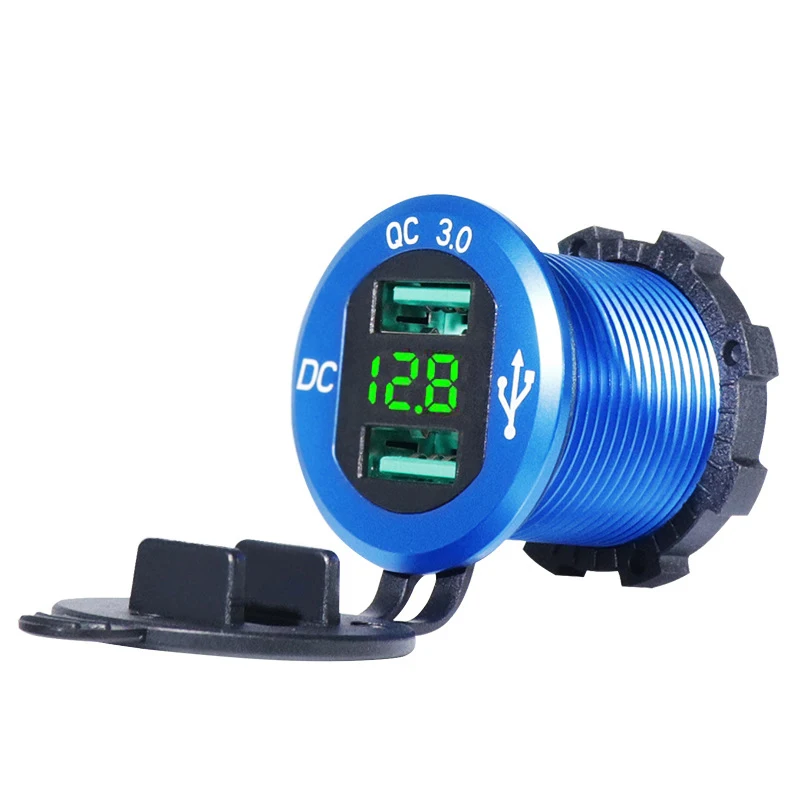 Зарядное устройство QC 3 0 с двойным USB портом водонепроницаемое 18 Вт и (36 Вт)