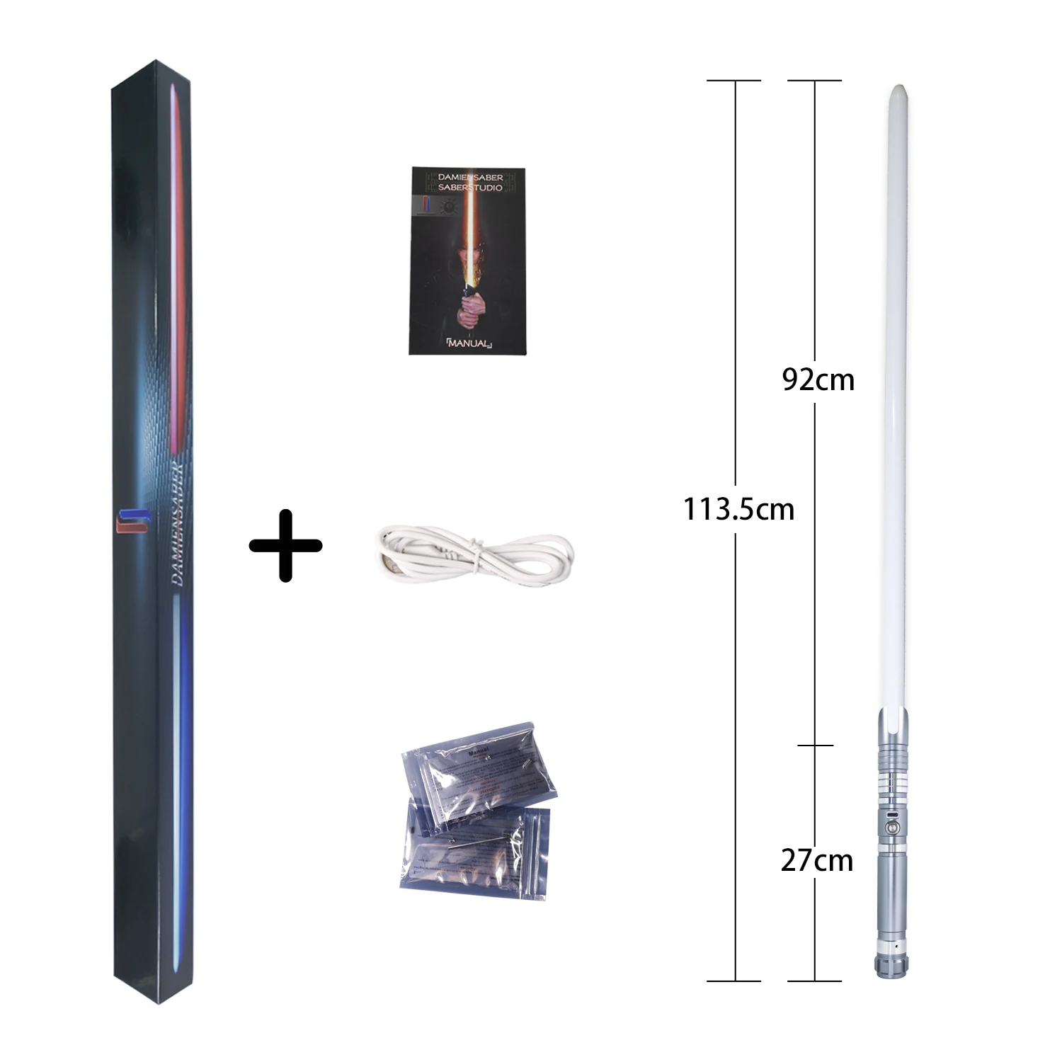 LGT-sable de luz con empu&ntilde;adura de Metal, sable de luz con empu&ntilde;adura de Metal, duelo pesado, cambio de Color infinito, oscilaci&oacute;n suave sensible-5