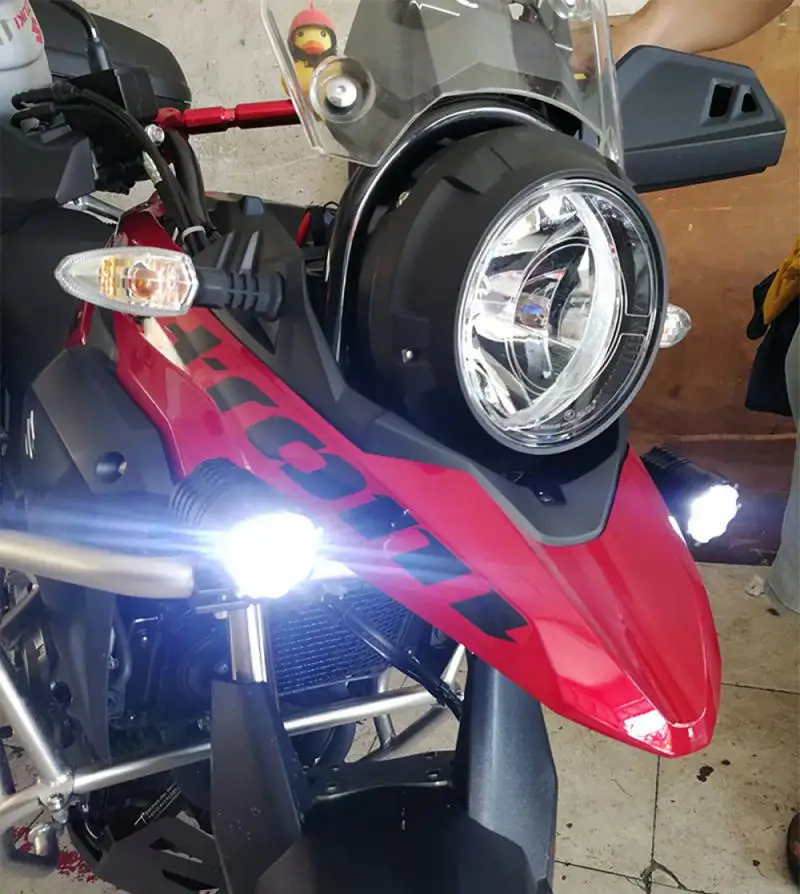 

Motorcycle Signal Lamp Motorcycle Auxiliary Lamp Driving Spot Head Lamp Fog Light Motor Accessories 6000K White 12V-80V