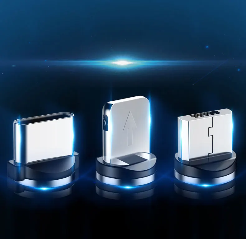 Универсальный Магнитный зарядный кабель LIUTIANFEI с разъемами Micro USB/ USB C/ 8 PIN для