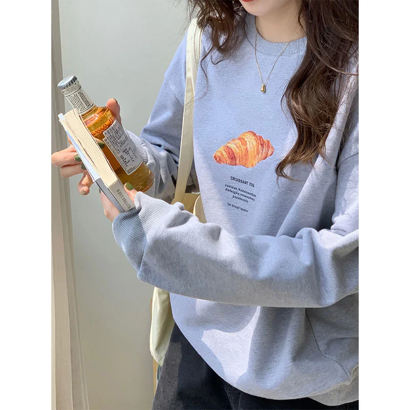 

Korean Cute Bread Printed Loose round