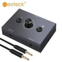 neoteck 3 5mm audio switch switcher splitter 2x11x2 bi directional switcher 21 in 12 out with mute button 3 5mm audio cable