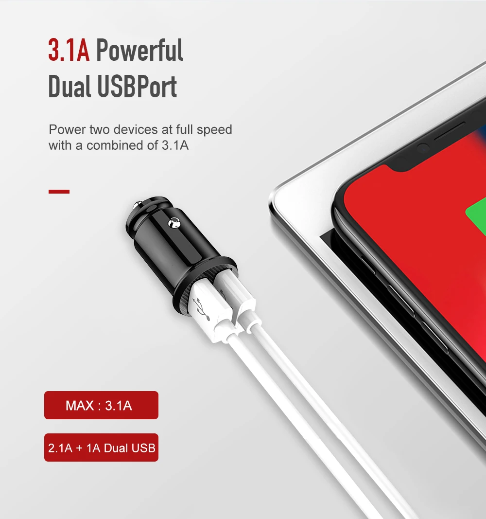 ROCK Quick Charge 4,0 3,0 USB Автомобильное зарядное устройство автомобильное зарядное устройство 2 порта для iPhone X 8 7 6 samsung Xiaomi gps автомобильный мобильный телефон