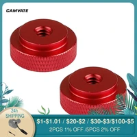 camvate 2 pcs aluminum alloy universal 14 20 female thumb wheel lock nut adapter 25mm diameter for camera tripod supporting