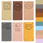 20 шт. кожаные этикетки ручной работы для шляпы вязаные ручной работы с бирками Love для одеждыподарки смешанные этикетки для шитья 2,5x5 см