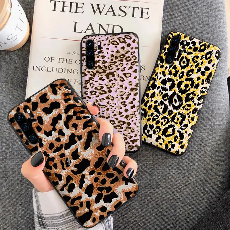 luxury Phone Case for Huawei p20 p 30 lite Pro P smart mate 10 Y9 2019 Silicone Leopard pattern pink yellow TPU LUJO Cover Coque | Мобильные