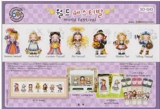 Набор для вышивки крестиком с птицами и цветами персика из хлопка содовой G43 | Дом