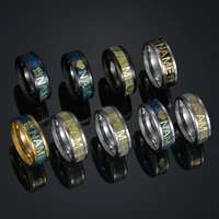 2020 top quality personalize custom name couple 316l stainless steel carbon fiber rings for men women wedding engagement jewelry