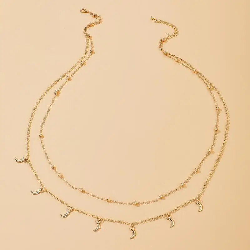 

1 PCS Bohemian Moon Tassel Belly Chains For Women Bead Body Charming Alloy Metal Color Accessories Gold Sexy Jewelry I6H7