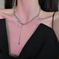 pin necklace for women 2021 new trend vintage style clavicle chain metal mens neck chains grunge chains for men wholesale bulk