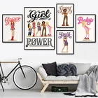 Плакат с изображением девушек, девичьей силы, с изображением приправы 90-х, страшная Спортивная забавная Картина на холсте, абстрактная Настенная картина, картина для девичьего декора