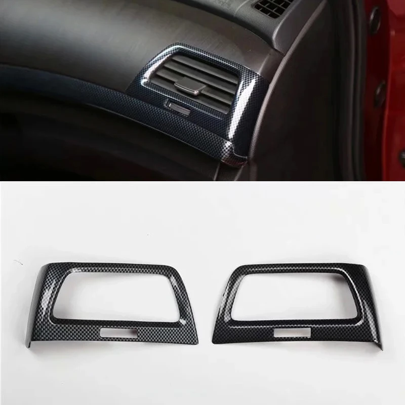 

For Honda Accord 2008-2013 2PCS Carbon Fiber ABS Car Interior Air Conditioner Vent Outlet Cover Trim Car Styling