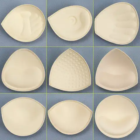 1 Pair Women Intimates Accessories Sponge Swimsuit Breast Push Up Bra Padding Chest Enhancers Bra Foam Insert Chest Cup Dropship