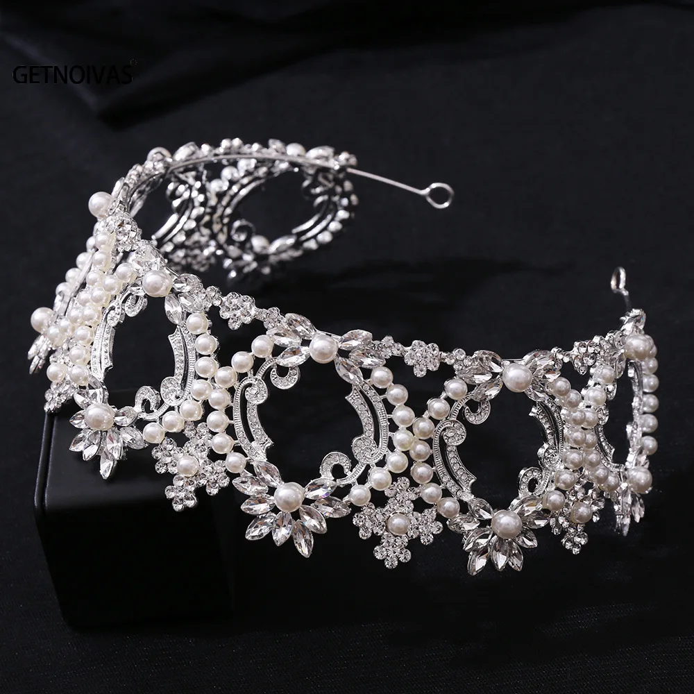 

Bridal Crown Headwear Luxury Rhinestones Inlaid Headband for Female Wedding Birthday Hair Accessories SL