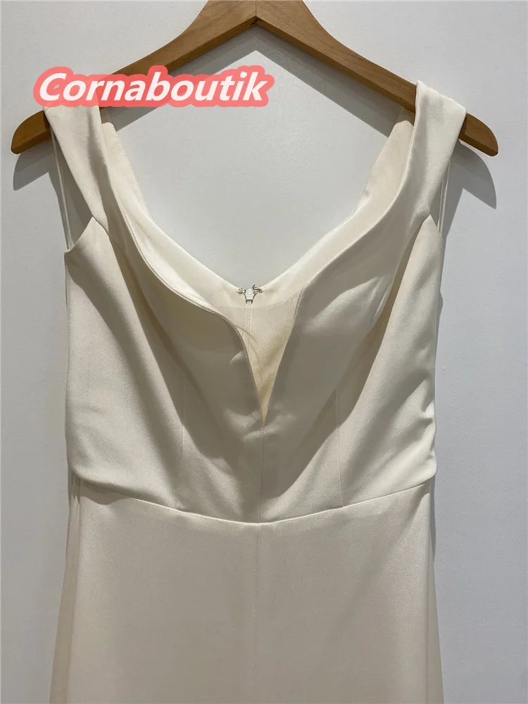 

Simple Sexy Wedding Dress 221 Off the Shoulder Slit Crepe Vestido De Novia Suknia Slubna Robe De Mariage Casamento Bridal Dress