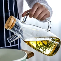 transparent glass oil pot with scale scale heat resistant sickle kitchen tool soy sauce vinegar jug pitcher glass tea pitcher