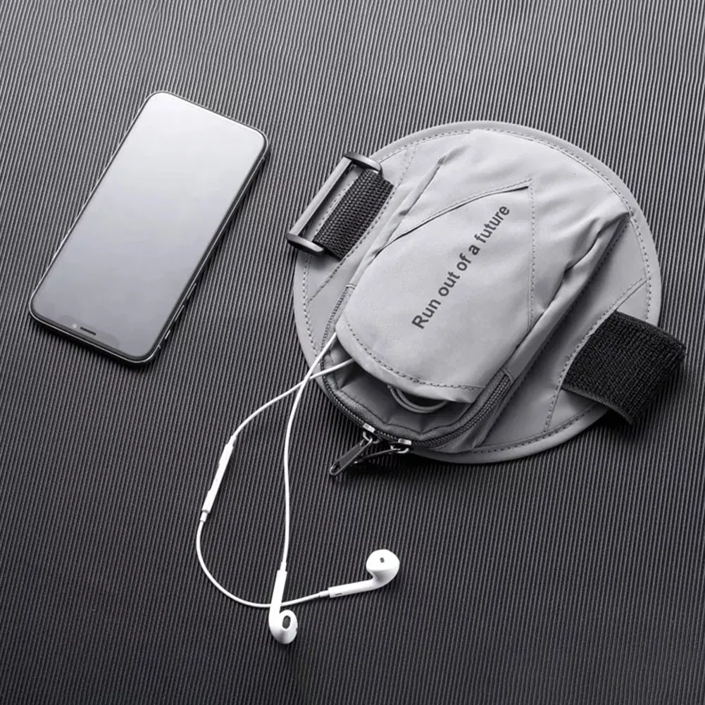 

Arm Bag Running Cycling Hiking Protective Mobile Phone Pouch Reflective Magic Sticker Outdoor Sports Zipper Closure Climbing
