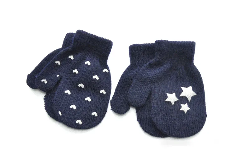 BalleenShiny Baby Knitted Gloves For Boys&Girls Solid Color Thicken Fluffy Gloves Toddler Warm Mittens Winter Accessories