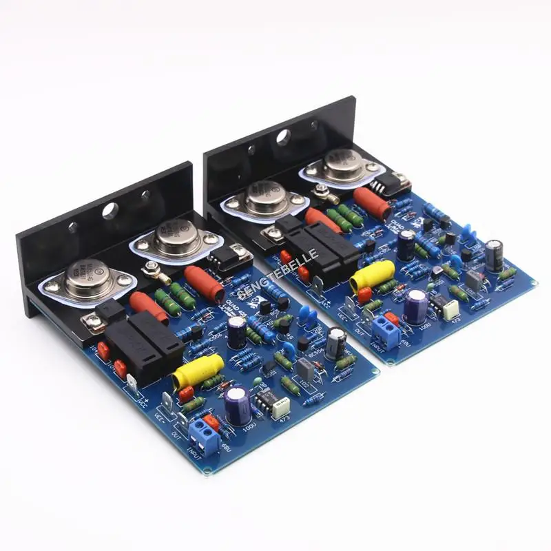 Усилитель мощности платы Hi-Fi QUAD405 2 0 AMP плата/комплект с алюминиевым углом MJ15024 |