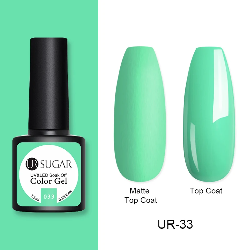 033 Ur Sugar 60 цветов матовый Гель-лак для ногтей Полупостоянный замачивающийся УФ-Гель-лак матовый эффект гель для ногтей нужен Матовый верхний слой - Цвет: 033
