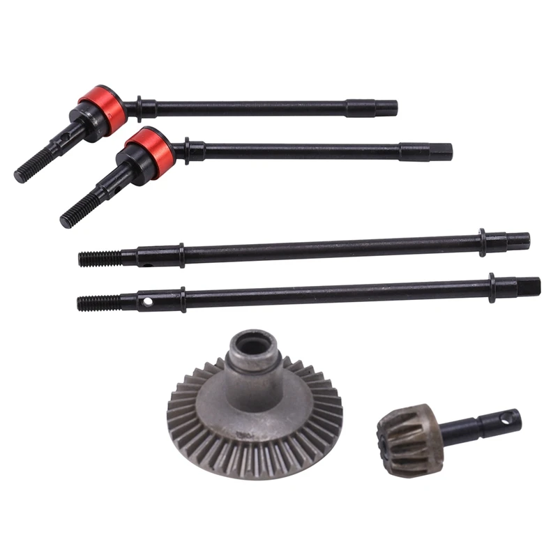 

2 Set RC Car Part: 1 Set Metal Front Rear Axle CVD Drive Shaft Dogbone Axle Gear & 1 Set Drive Shaft Joint Cup Set