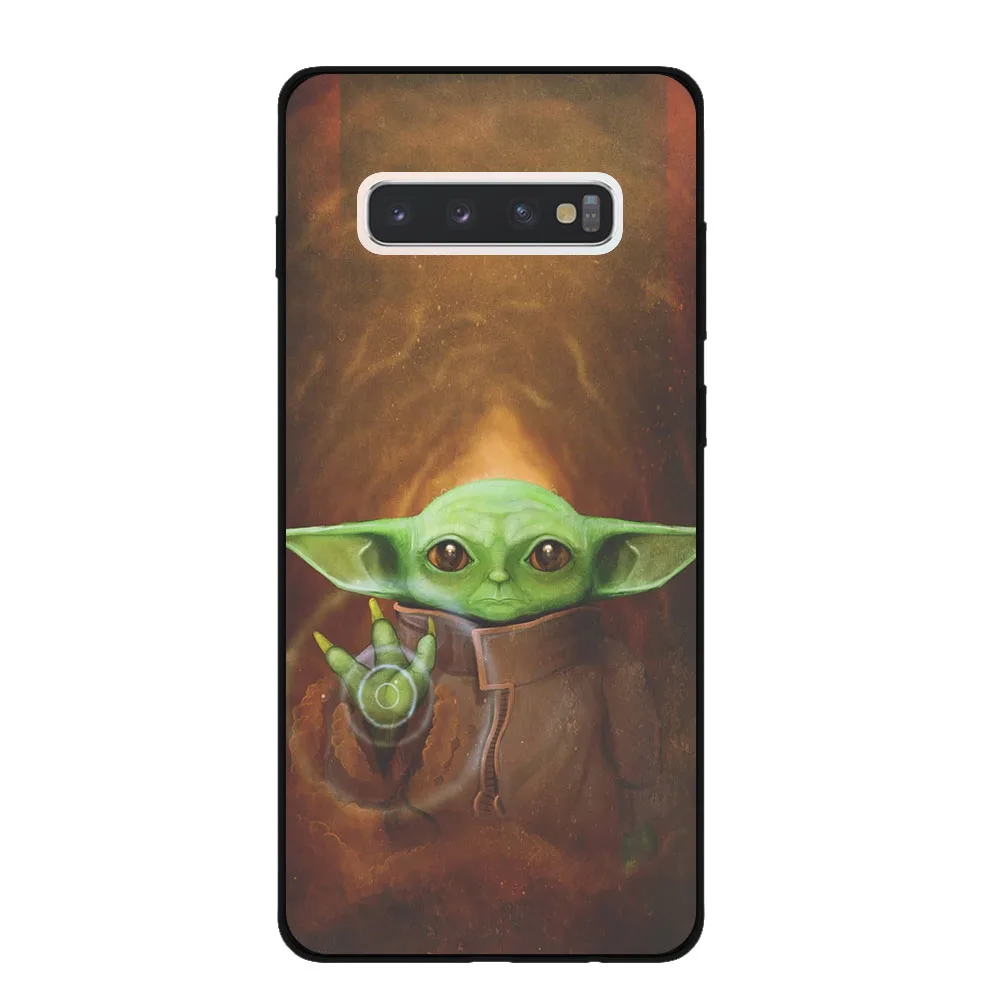 Black-T9169 Милая задняя крышка для samsung Galaxy S7 Edge S8 S9 S10 S11 Plus Lite S11E S10E Note 10 Pro, черные силиконовые чехлы для телефонов - Цвет: Black-T9169