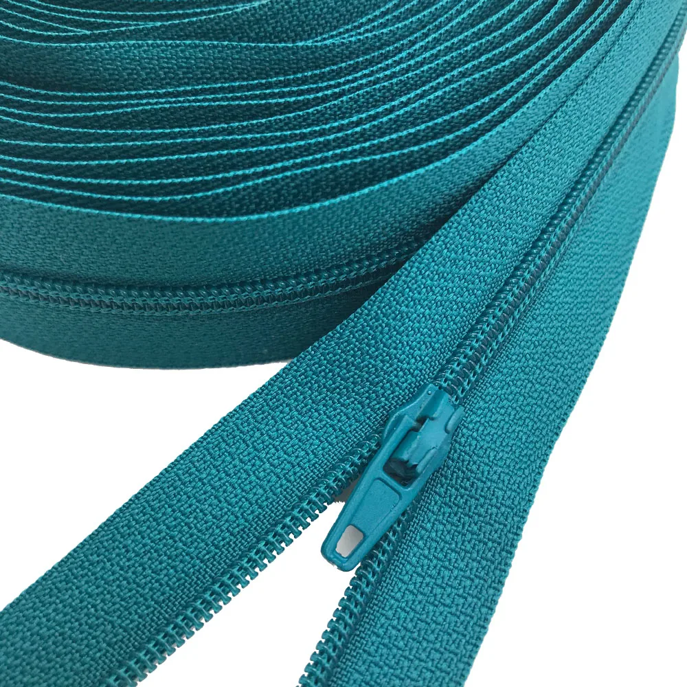 10 Meters 25 Colors Nylon Zippers Rolls with 20pcs Auto-lock Zipper Slider-Supplies for Tailor Sewing Crafts Accessories