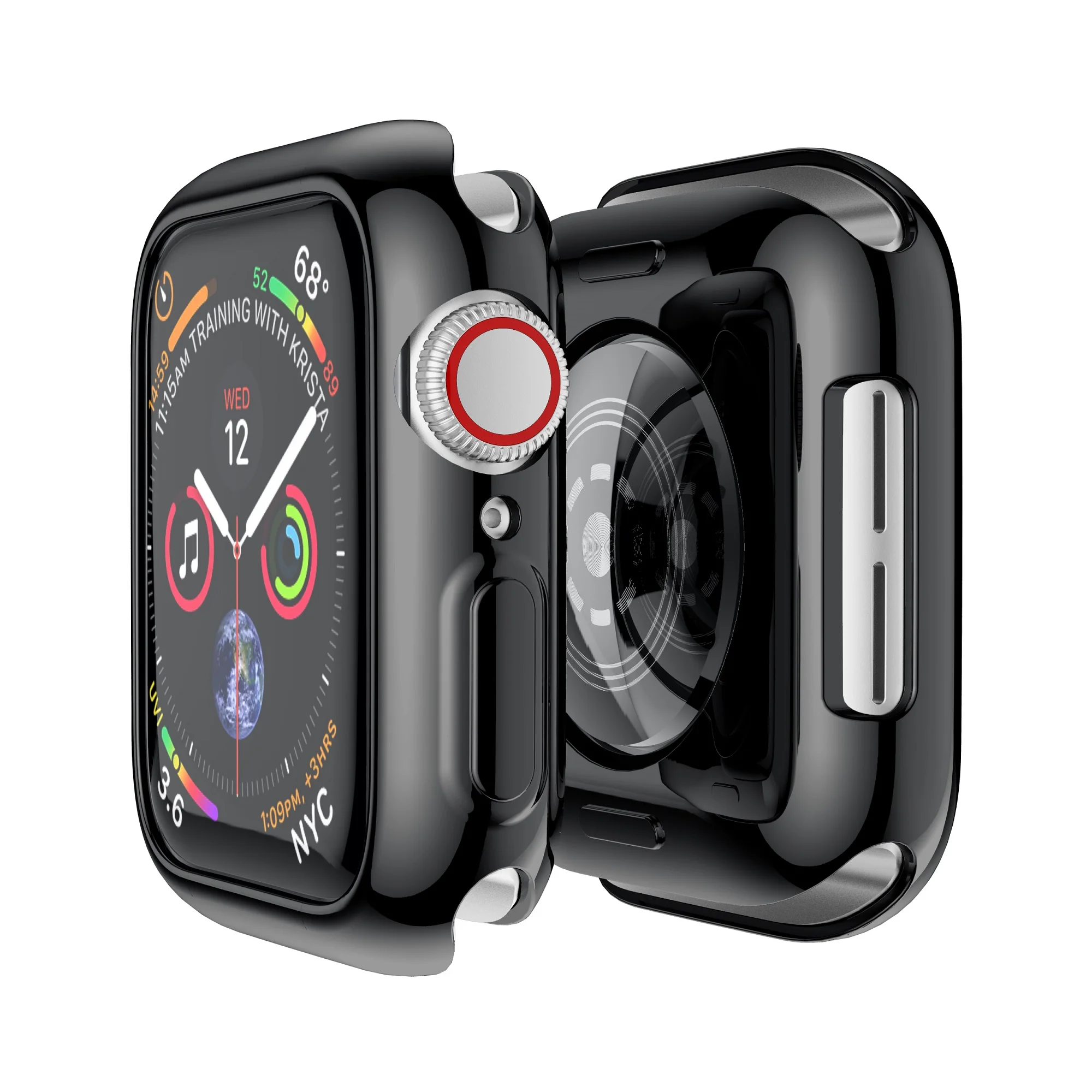 Мягкий чехол для часов Apple Watch series 5 4 ремешка 42 мм 38 м 40 44 тонкий защитный из ТПУ iWatch