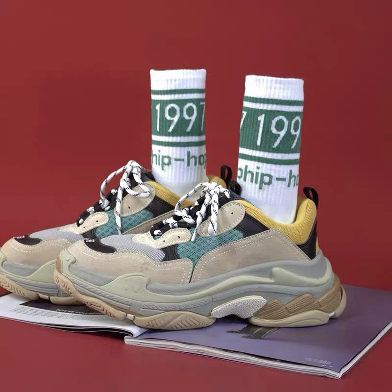 Носки мужские хлопковые модные спортивные уличные в стиле хип-хоп с надписью для