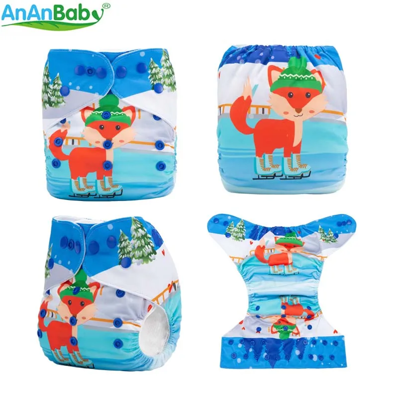 {AnAnBaby} новое поступление, тканевые подгузники с принтом, многоразовые моющиеся подгузники для отдыха