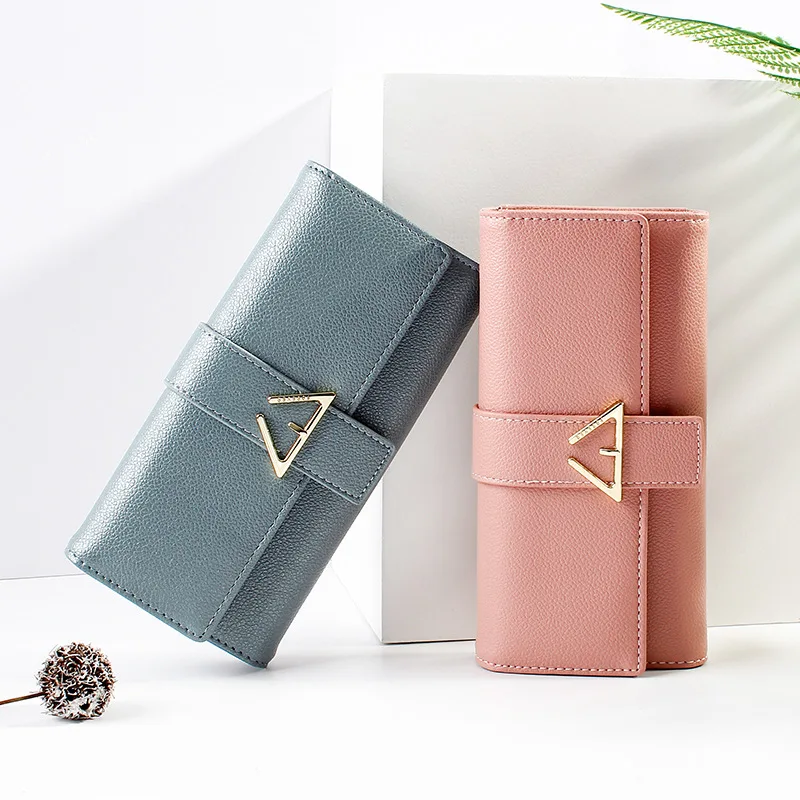 Женский кошелек с длинной пряжкой LMJZ модный несколькими отделениями для карт