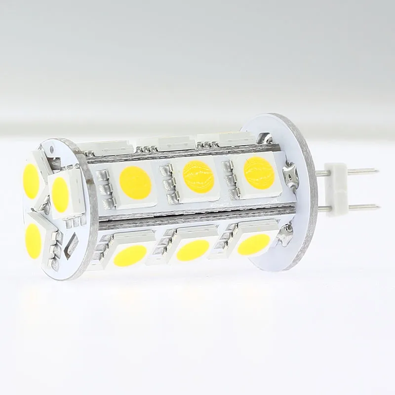 Белые светодиодные лампы G4 12 В 18LED 5050SMD 300LM Тип башни под шкафом светодиодное