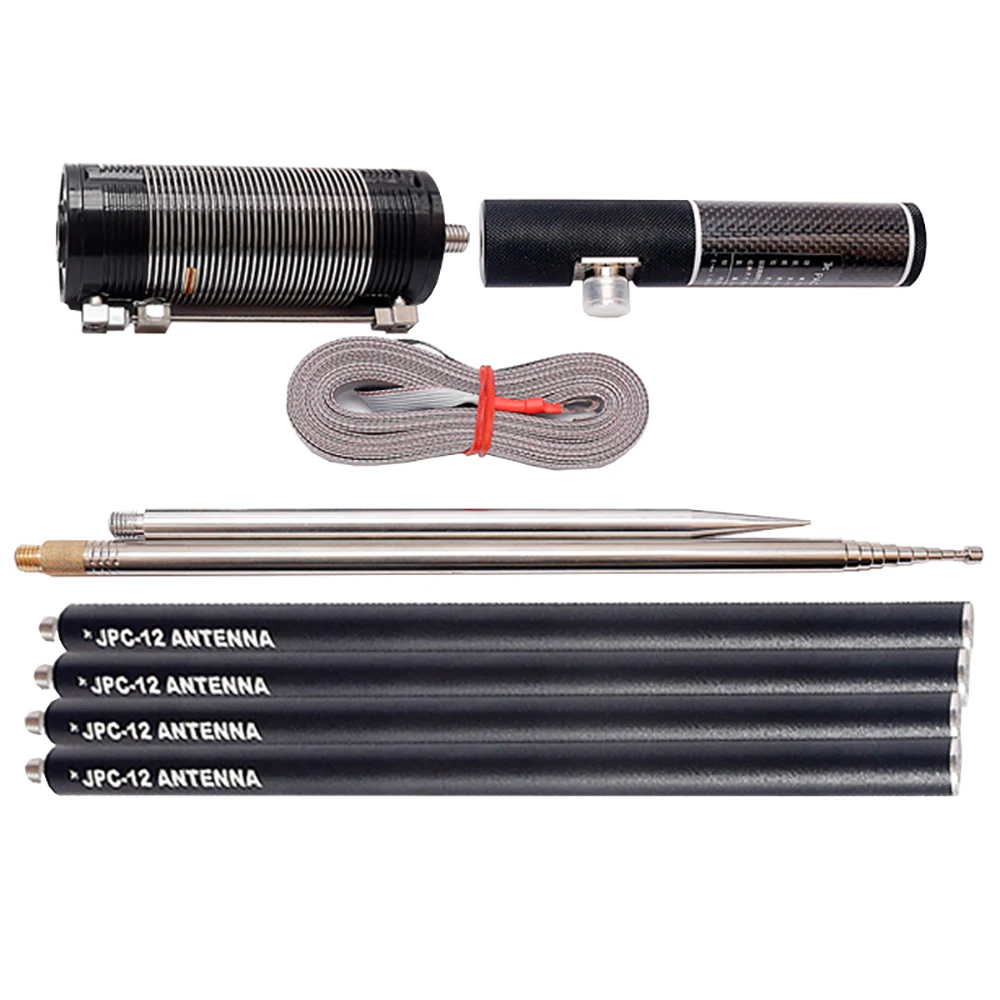 

PAC-12 Portable Shortwave Antenna- Field Assembly Compact Edition Portable Multi Band Vertical Antenna with Slide Regulator