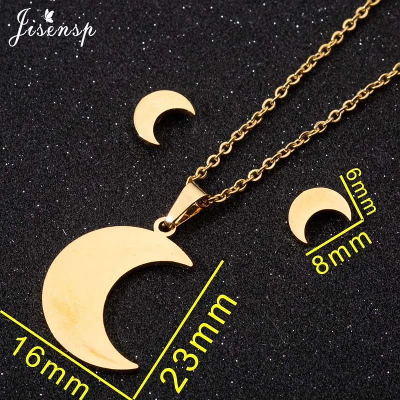 Ювелирные наборы Jisensp из нержавеющей стали для женщин модные серьги-гвоздики со