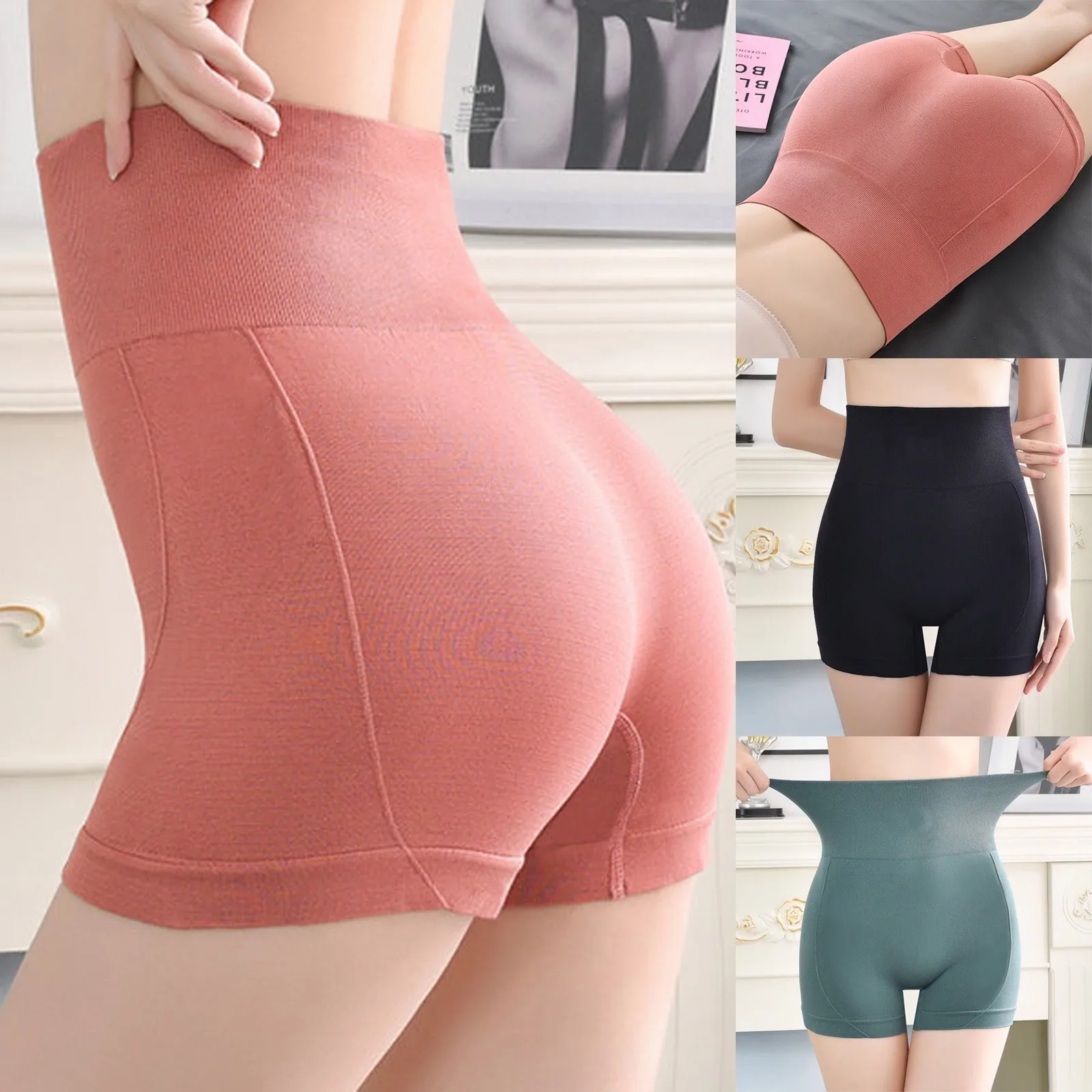 

Women Shorts Sports Running Sportswear Solid Solid Peach Hip Fitness Seamless Joggers High Waist Abdominal Shaping Safety Sports
