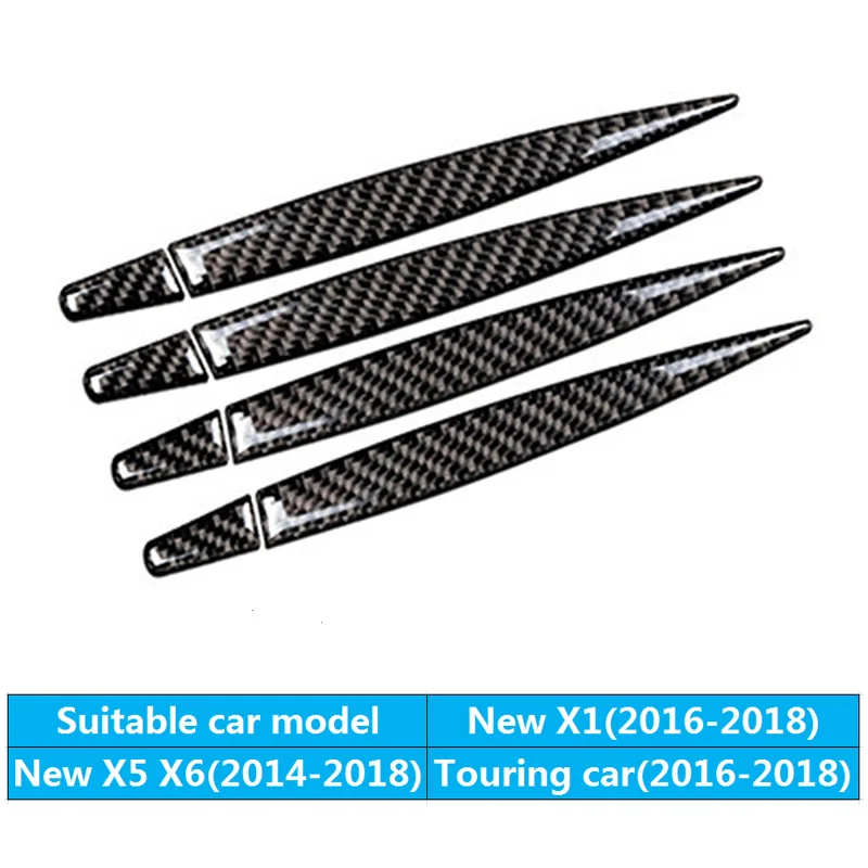 

Carbon Fiber Car Exterior Door Handle Anti-collision Strip Decoration Stickers For BMW E90 3 Series X1 X3 X5 X6 Auto Accessories