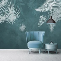 modern hand painted tropical plant leaves photo murals custom any size wall coverings art decor wallpapers papel de parede sala