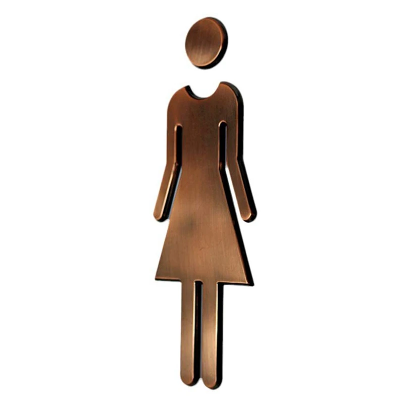 A Pair Men Women Toilet Door Sign Hotel Shopping Mall Wc Accessories |