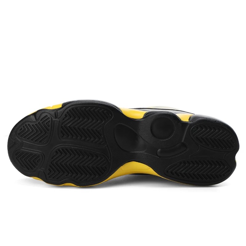 Boys Basketball Boots Yellow Youth Athletic Trainers Training Classic Men Basketball Shoes Stylish Retro Sport Shoes Men 36-46