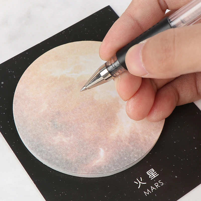 1 шт. креативная круглая планета серия блокнот бумага почтовая липкая для заметок