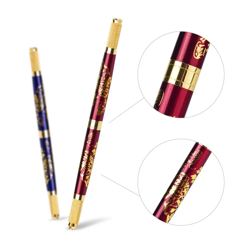 

Micro blading Pens Kit Disposable Aluminum Handles For Permanent Makeup Eyebrow Tattoo Professional Micro Needle Pen Tool