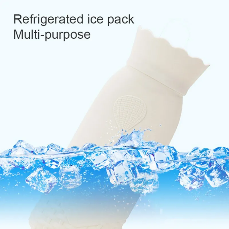 

520ml Hot Water Bag Microwave Heating Silicone Bottle Winter Heater With Knitted Cover New