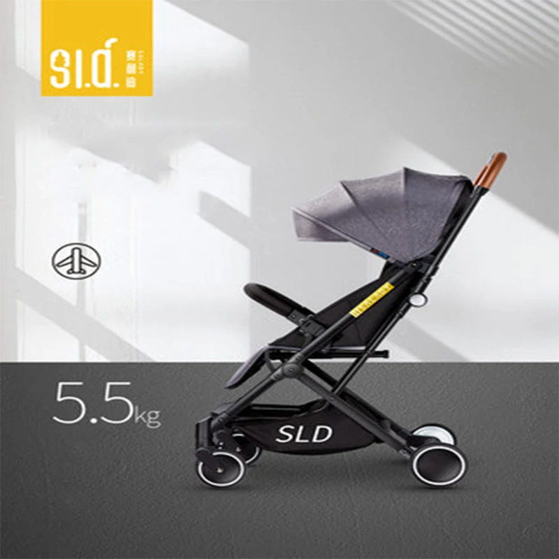 Детская коляска SLD сидячее Наклонное положение светильник Кая Портативная