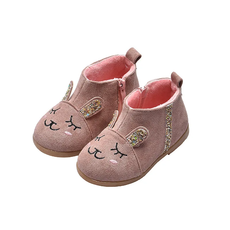 

2021 Girls Snow Boots Children's Short Boots Girls Boys Cotton Boots Plus Velvet Baby Boots Winter New Children's Shoes