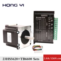 free shipping 23hs5628 2 8a 126n cm nema23 stepper motor driver tb6600 57 step motor for ce cnc laser and 3d printer motor