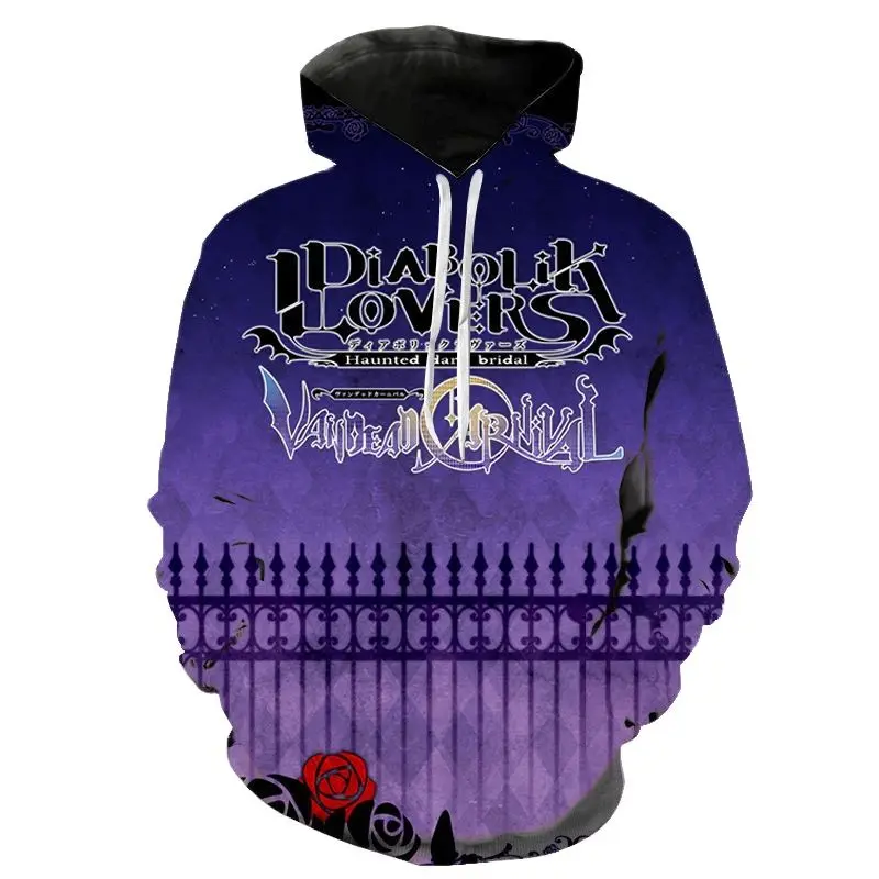 

Толстовки с капюшоном для косплея с принтом комори и Юи, толстовки с аято Сакамаки из аниме, мужские и женские толстовки