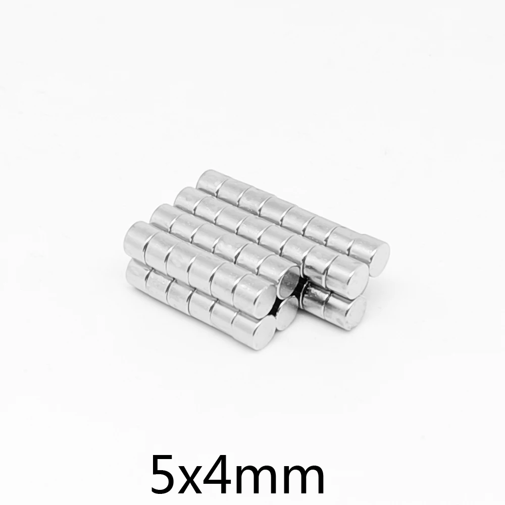 

50~800pcs 5X4 mm Permanent NdFeB Powerful Magnetic magnet N35 Round Mini Small Magnets 5x4mm Neodymium Magnet Strong Dia 5*4 mm