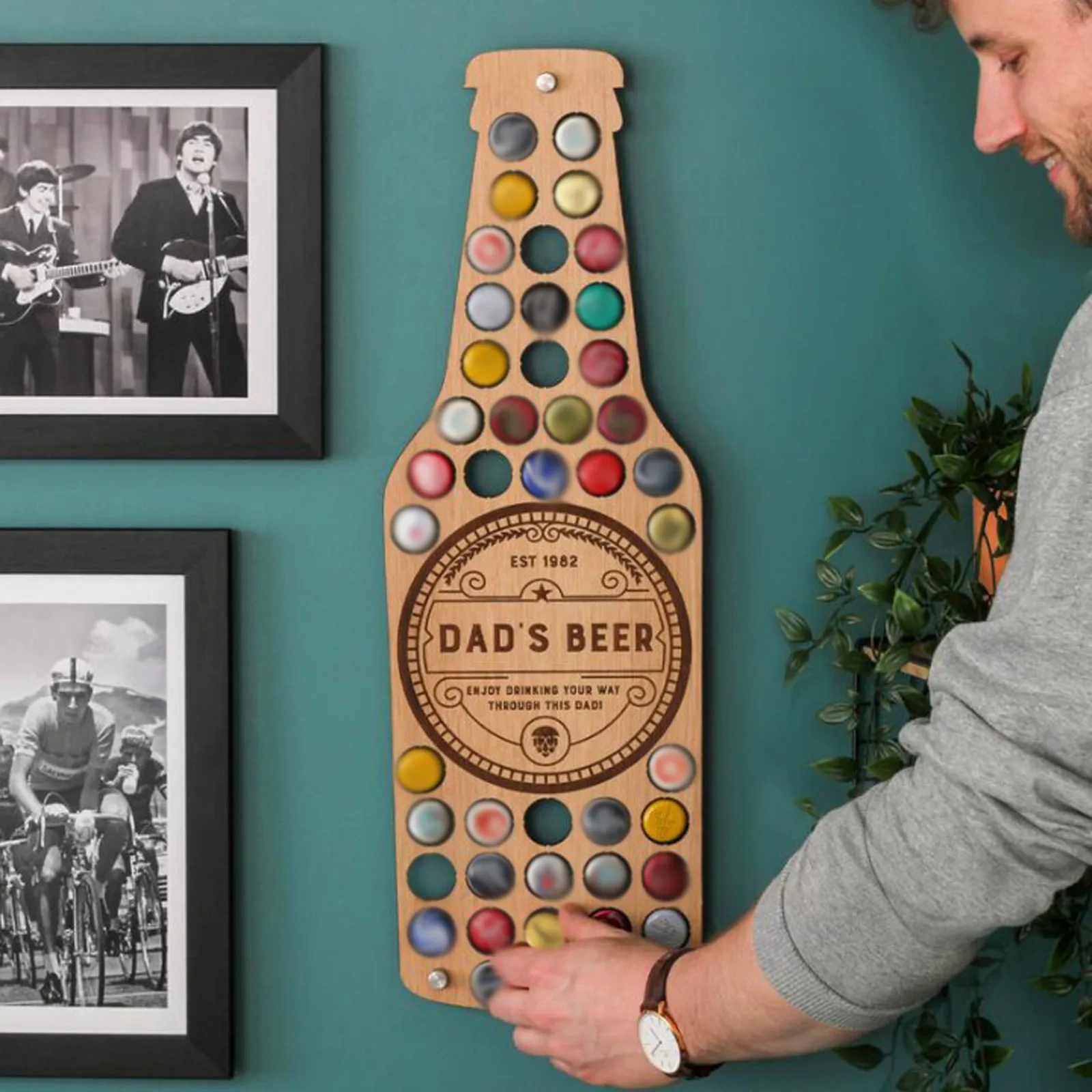 Держатель для крышки пивной бутылки настенный художественный колпачок пива